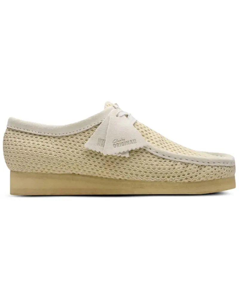 Clarks Wallabee "OFF WHITE MESH" Desert-Boots - Nude Nude