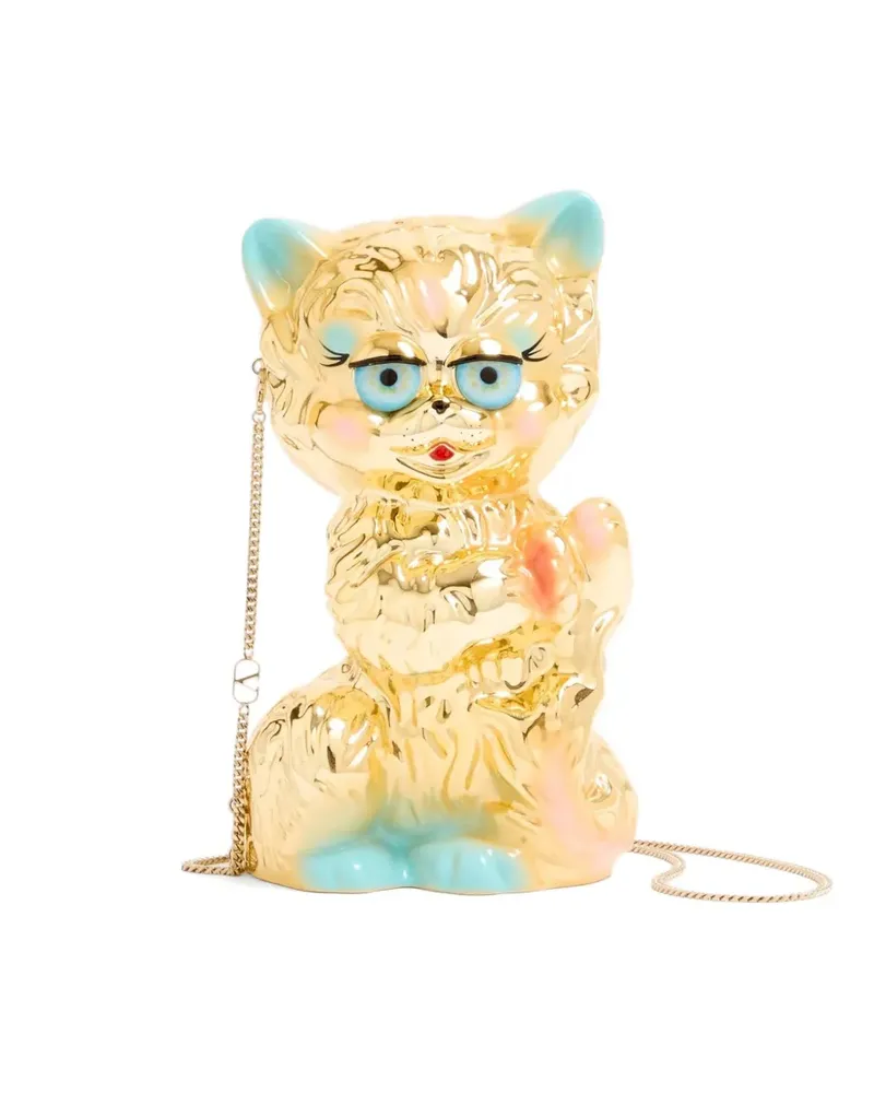 Valentino Garavani Le Chat de la Maison Minaudière Clutch - Gold Gold