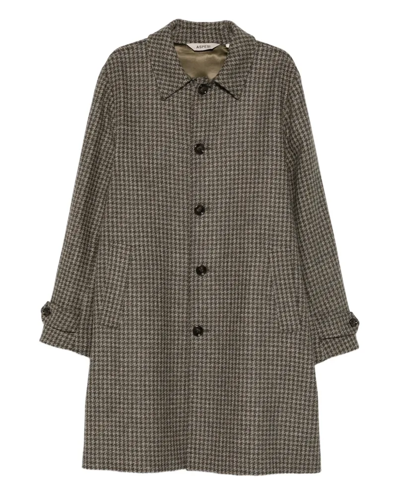 ASPESI Pascal Mantel mit Hahnentrittmuster - Grün Grün