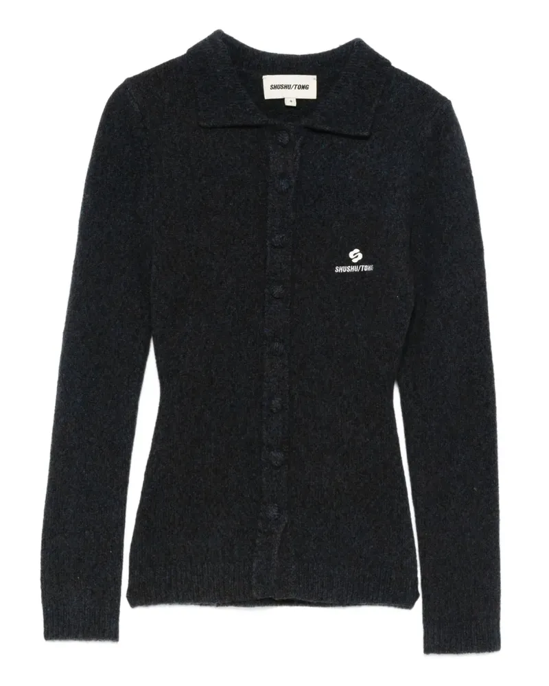 SHUSHU/TONG Cardigan mit Logo-Detail - Blau Blau