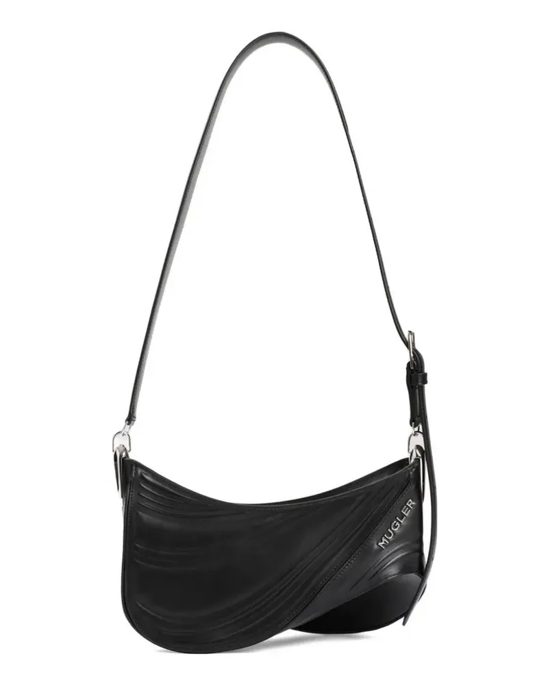 Thierry Mugler ruched-detail crossbody bag - Schwarz Schwarz