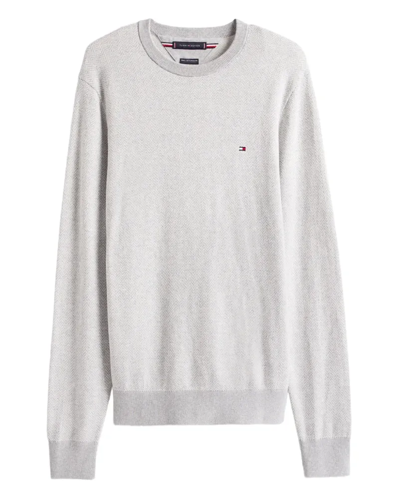 Tommy Hilfiger Pullover mit Fischgrätenmuster - Grau Grau