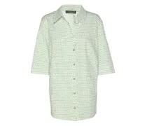 Hemd mit Punkte-Print - Weiß