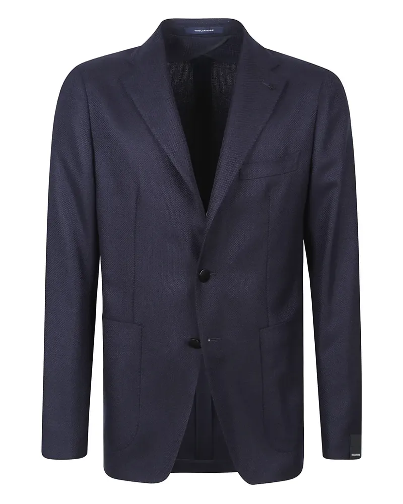 Tagliatore single-breasted wool blazer - Blau Blau
