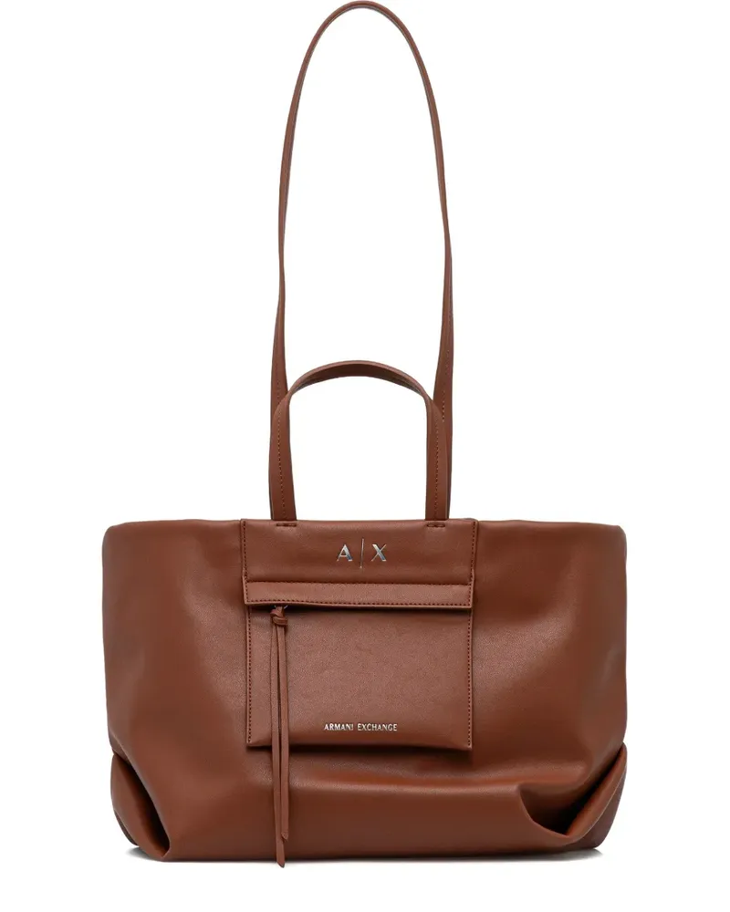 Armani Exchange logo-detail shoulder bag - Braun Braun