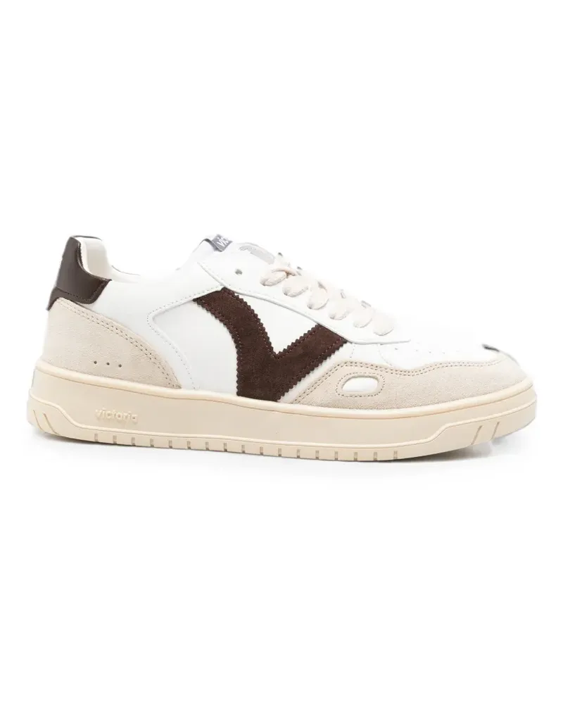 Victoria panelled leather sneakers - Weiß Weiß