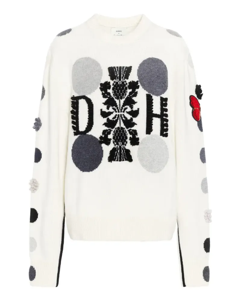 Barrie x Damien Hirst The Spots Intarsien-Pullover mit Punkten - Nude Nude