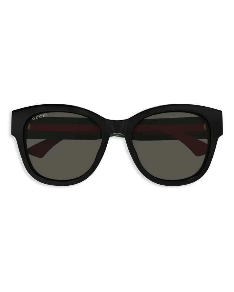 Gucci Sonnenbrille mit Butterfly-Gestell - Schwarz Schwarz