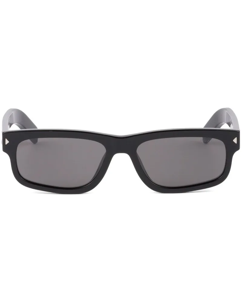 Prada Sonnenbrille mit eckigem Gestell - Schwarz Schwarz
