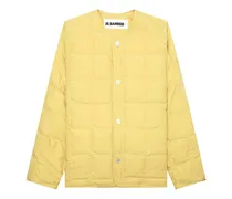 Gesteppte Jacke mit Knopfleiste - Gelb