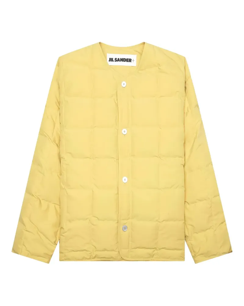 Jil Sander Gesteppte Jacke mit Knopfleiste - Gelb Gelb