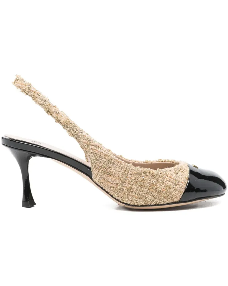 N° 21 panelled slingback pumps - Nude Nude