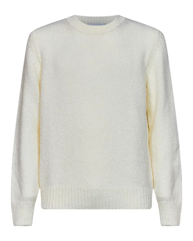 D4.0 Gerippter Strickpullover - Weiß Weiß