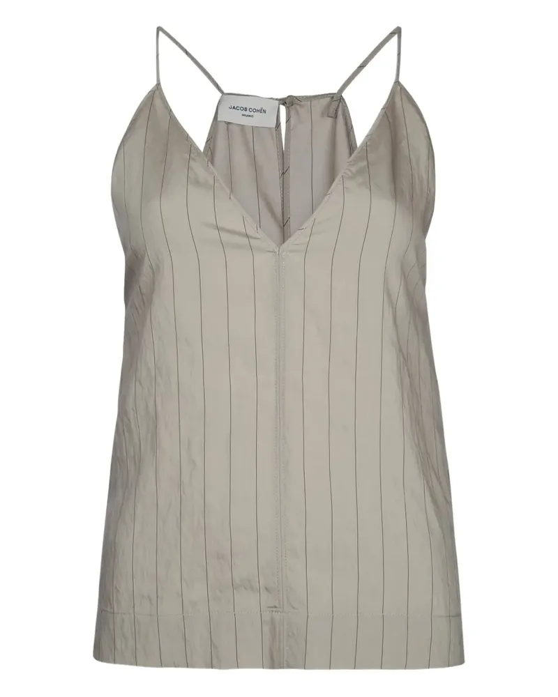 Jacob Cohën Bluse mit V-Ausschnitt - Grau Grau