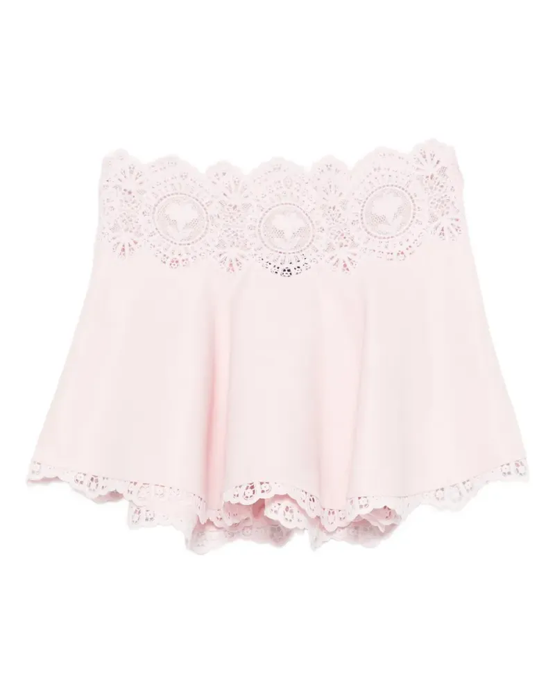 Retrofête Dandie lace-trim mini skirt - Rosa Rosa