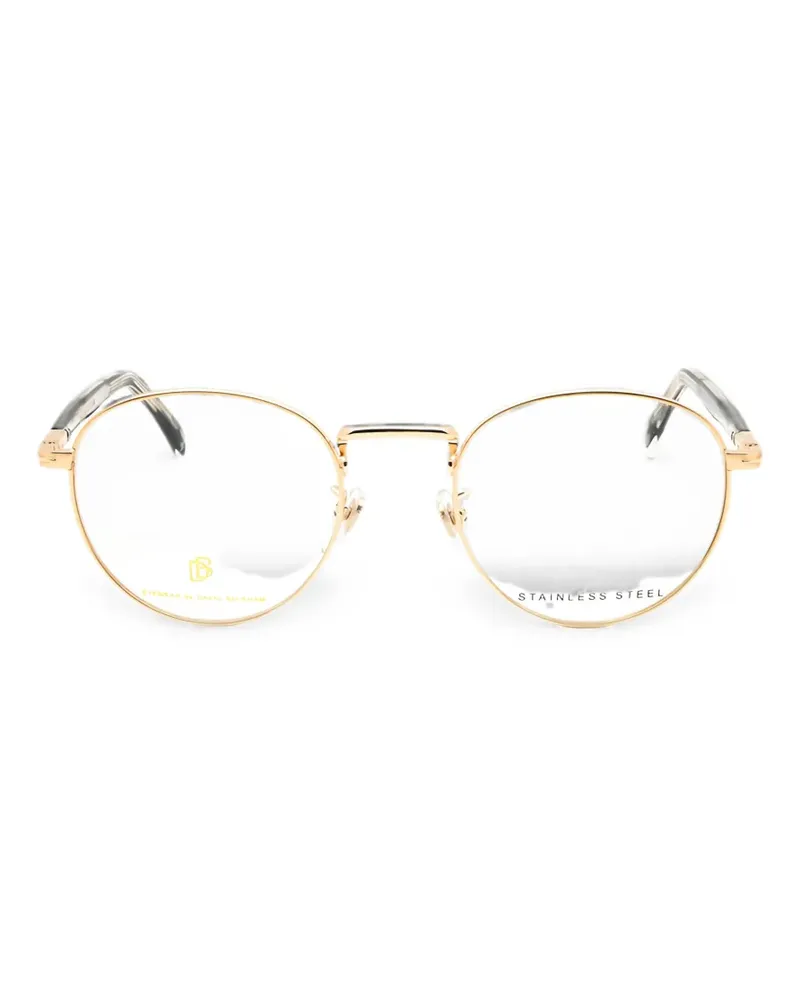 EYEWEAR by DAVID BECKHAM round-frame glasses - Gold Gold