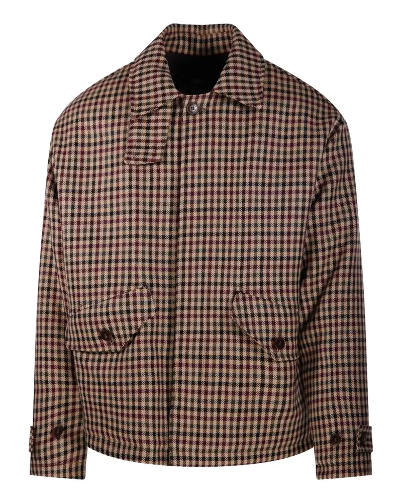 Costumein check-pattern button-fastening jacket - Nude Nude