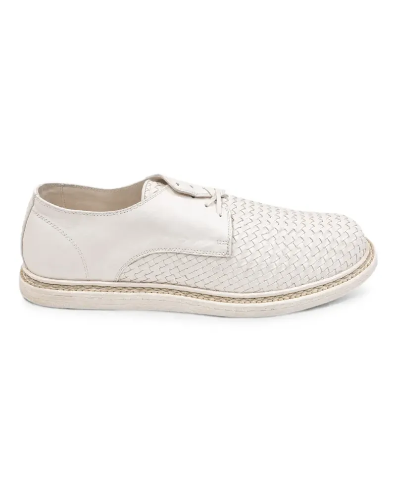 GUIDI woven leather derby shoes - Weiß Weiß
