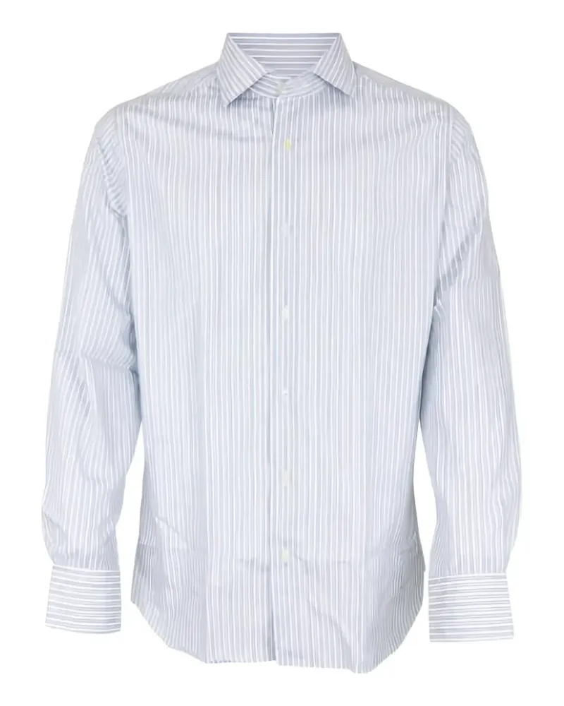 GUGLIELMINOTTI vertical-stripe long-sleeve shirt - Blau Blau