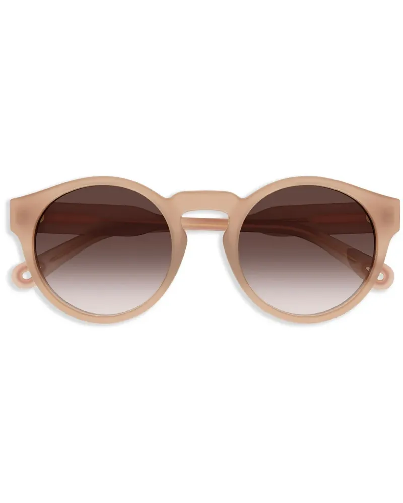 Chloé Sonnenbrille mit Logo-Print - Nude Nude