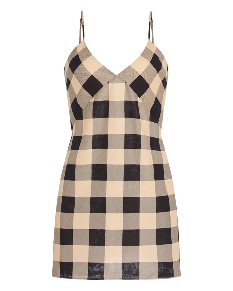 SER.O.YA Shanty Minikleid aus Leinen - Nude Nude