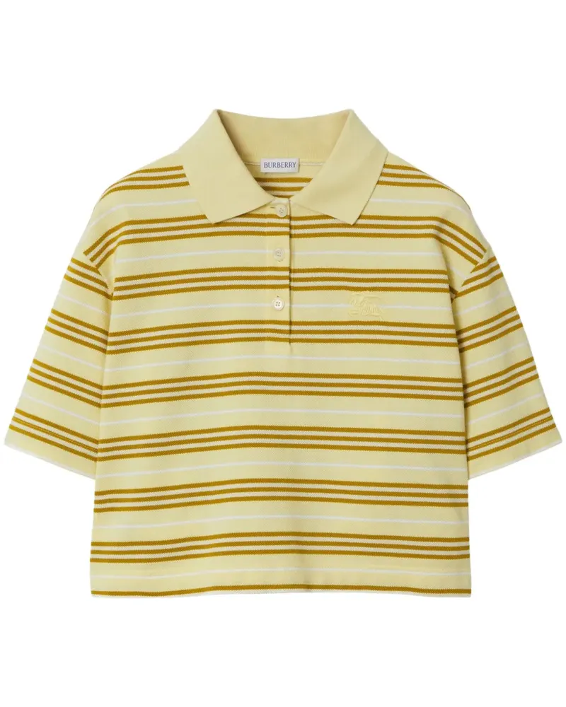 Burberry Gestreiftes Poloshirt - Gelb Gelb