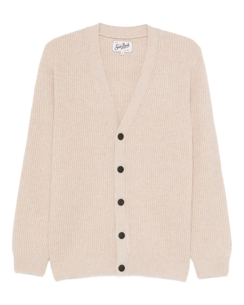 MC2 Saint Barth V-neck wool cardigan - Nude Nude