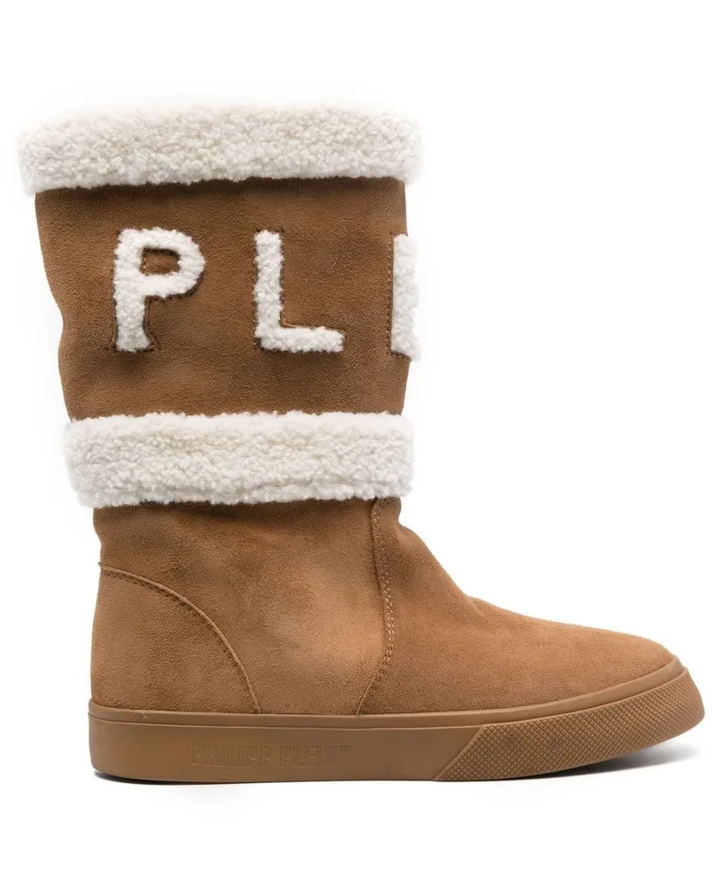 Philipp Plein Stiefel mit Shearling-Futter - Nude Nude