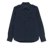 Hemd aus Popeline - Blau