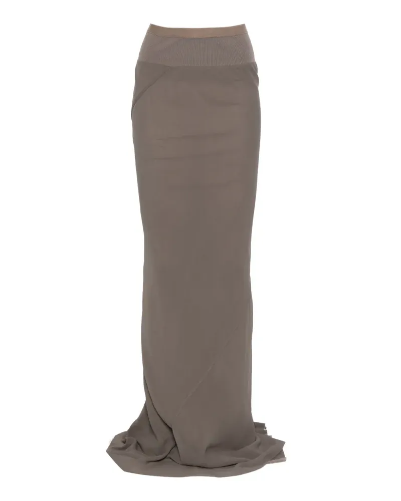 Rick Owens ribbed trim maxi skirt - Grau Grau