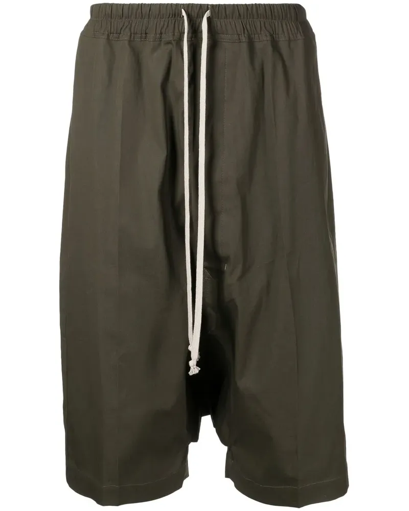 Rick Owens Bermudas mit tiefem Schritt - Grün Grün