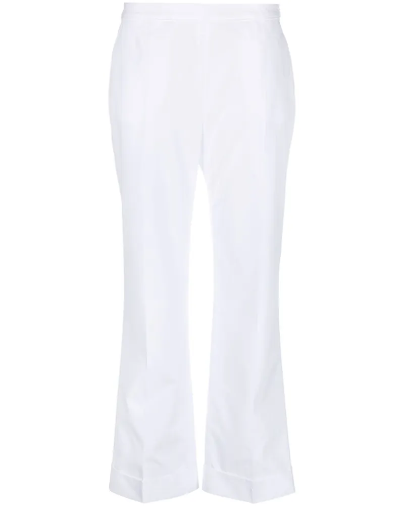 ASPESI Cropped-Hose mit ausgestelltem Bein - Weiß Weiß