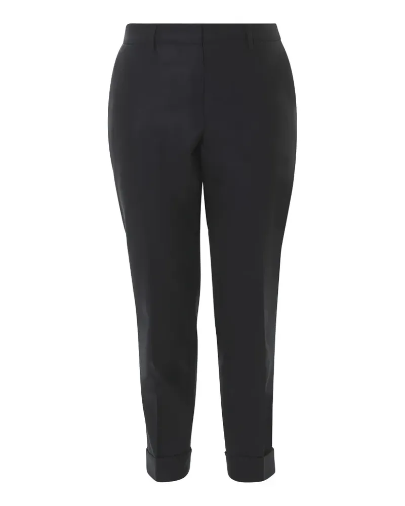 Boglioli Cropped-Hose mit Umschlägen - Schwarz Schwarz