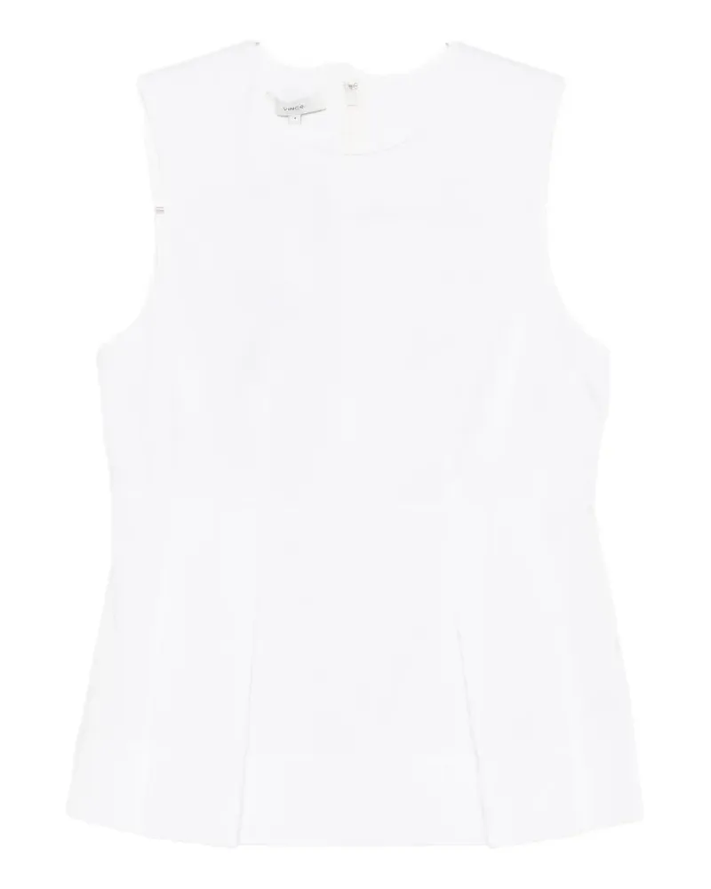 Vince pleated sleeveless top - Weiß Weiß