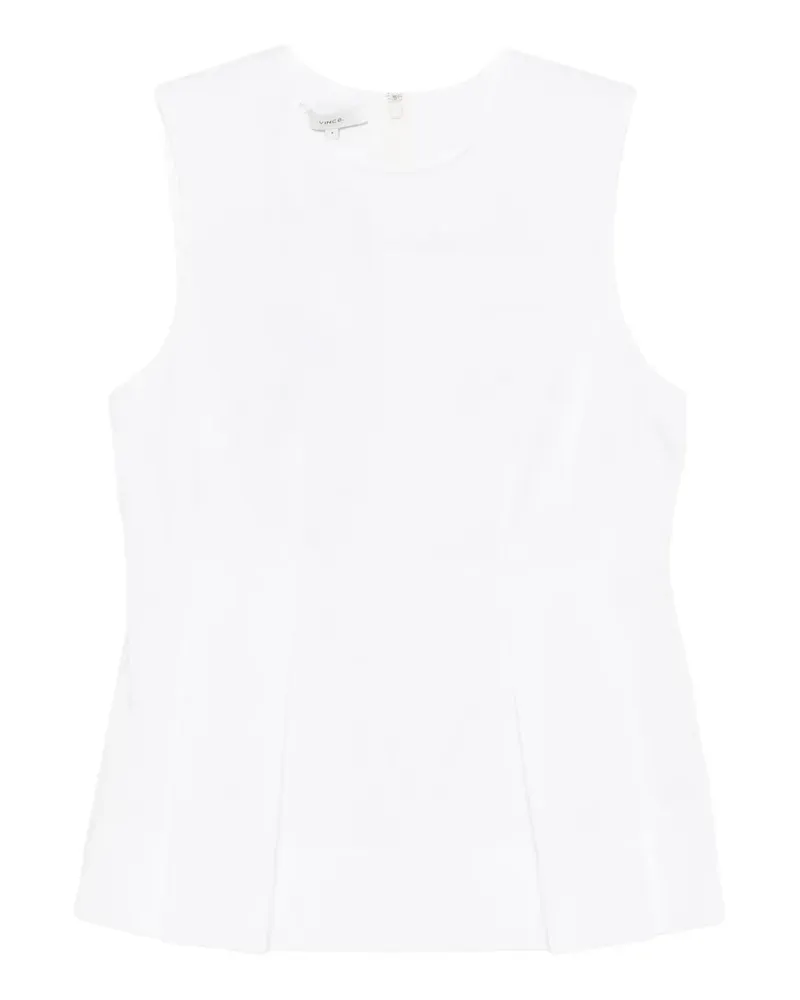 Vince pleated sleeveless top - Weiß Weiß