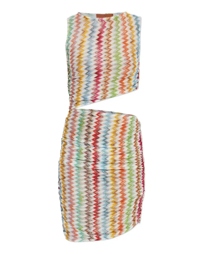 Missoni zigzag-knit cut-out mini dress - Weiß Weiß