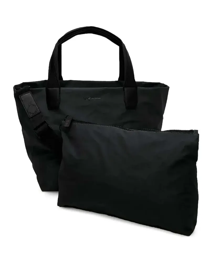 VeeCollective medium Porter Essence logo-plaque tote bag - Schwarz Schwarz