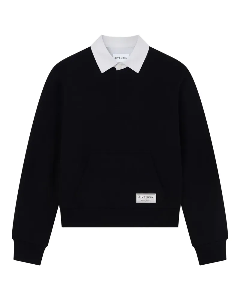 Givenchy Couture Seam Polo-Sweatshirt aus Fleece - Schwarz Schwarz