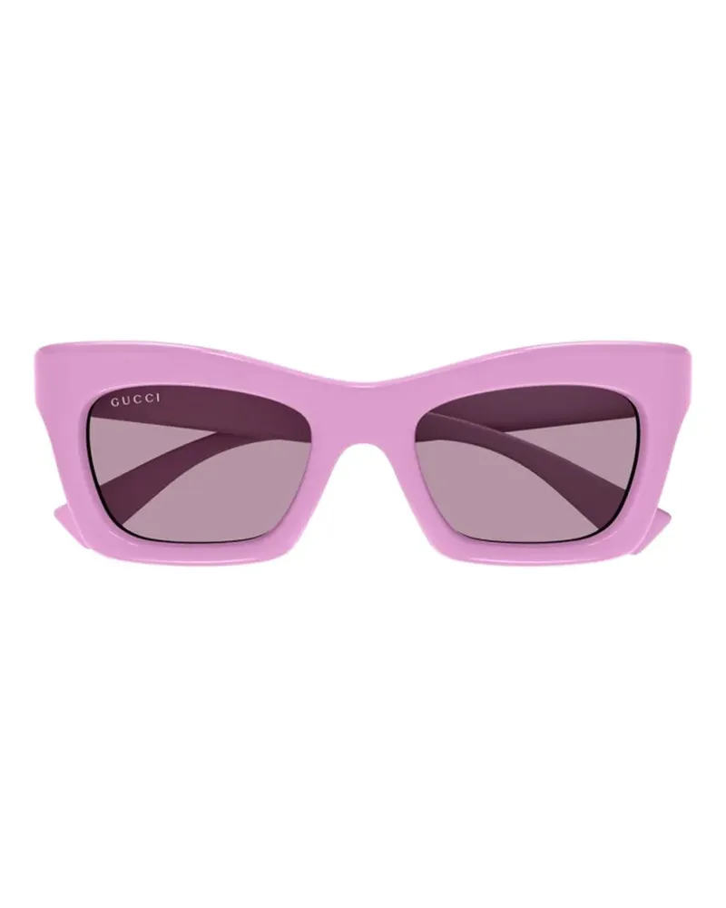 Gucci logo-detail square-frame sunglasses - Rosa Rosa