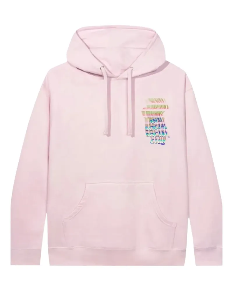 Anti Social Social Club Channel 747 Hoodie - Rosa Rosa