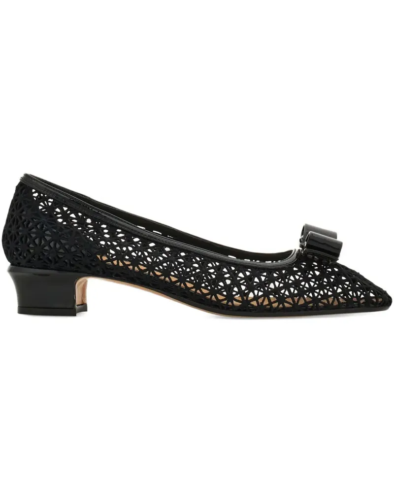 Ferragamo Pumps mit Vara-Schleife 30mm - Schwarz Schwarz