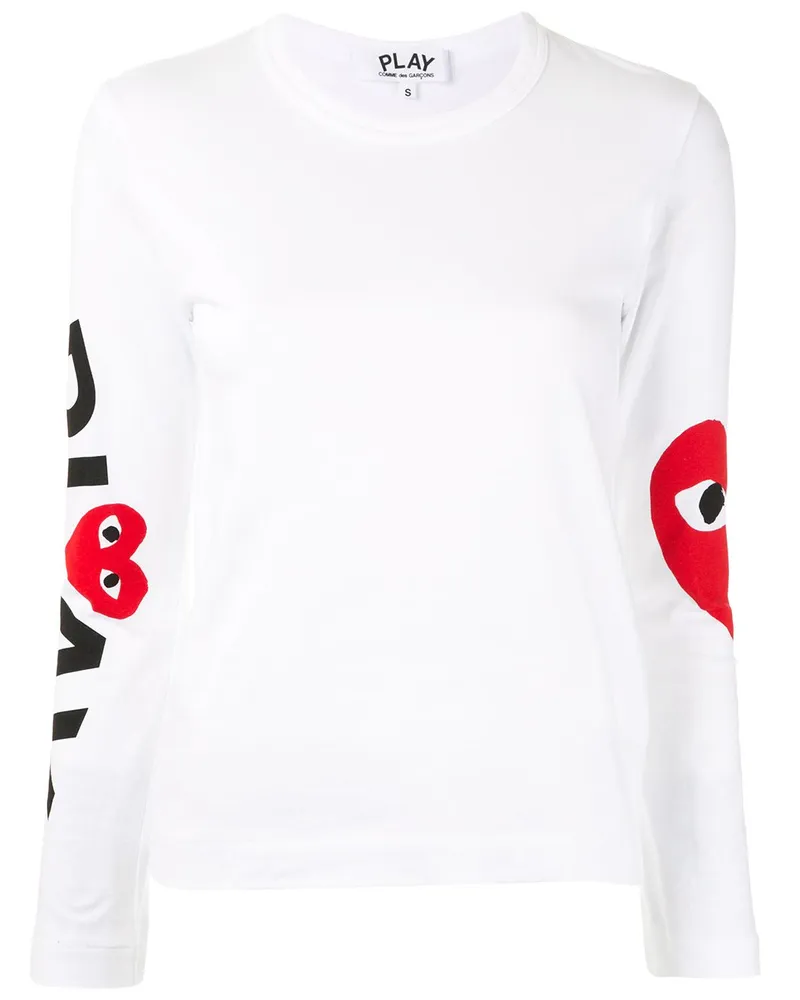 Comme des Garçons Oberteil mit Logo-Print - Weiß Weiß