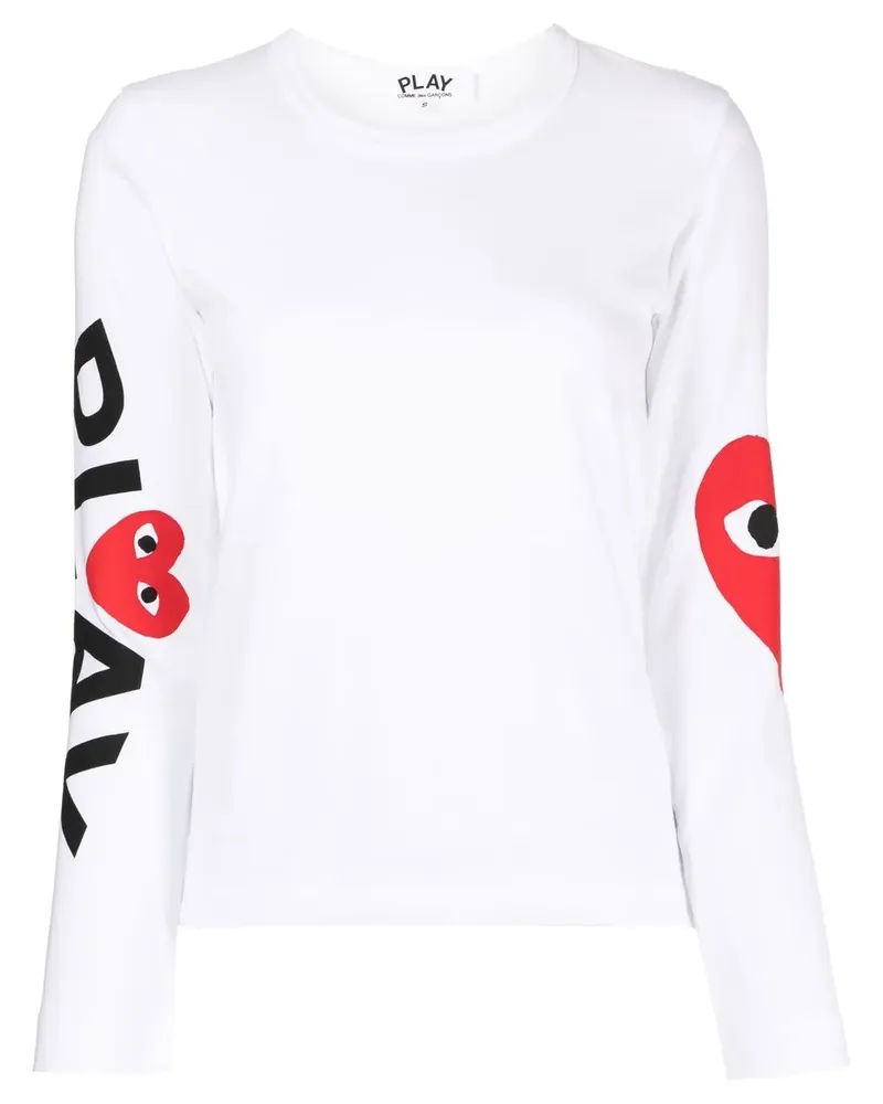 Comme des Garçons Oberteil mit Logo-Print - Weiß Weiß