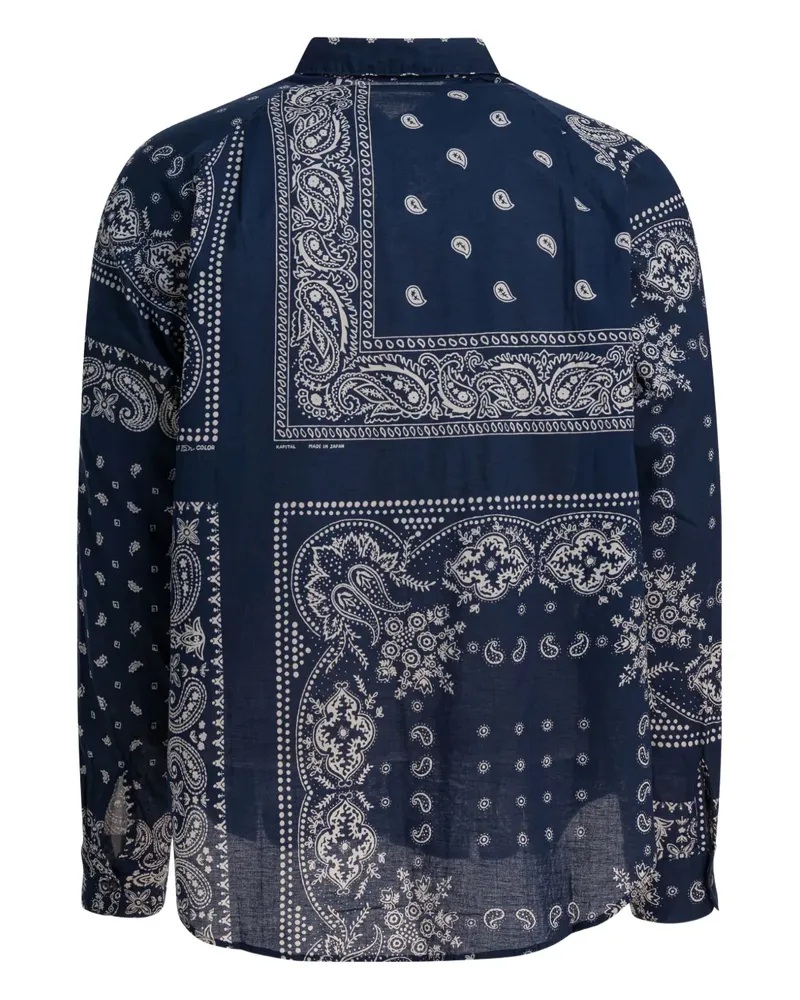 KAPITAL Hemd mit Paisleymuster - Blau Blau