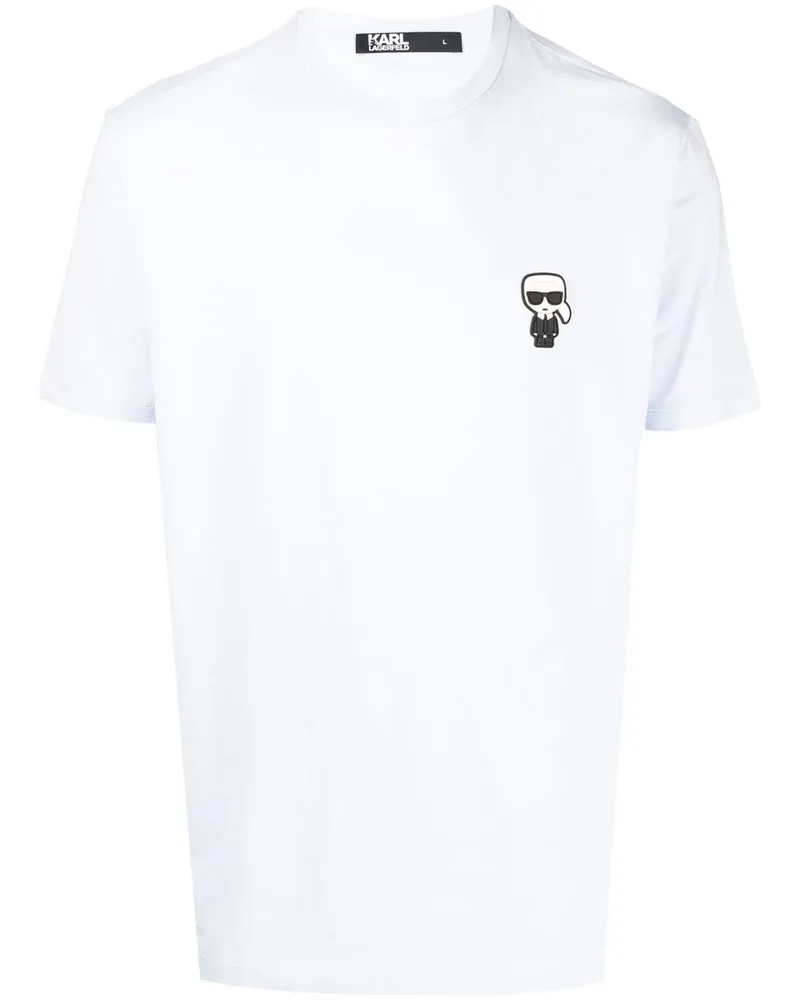 Karl Lagerfeld T-Shirt mit Logo-Patch - Weiß Weiß