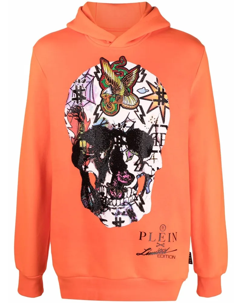 Philipp Plein Hoodie mit grafischem Print - Orange Orange
