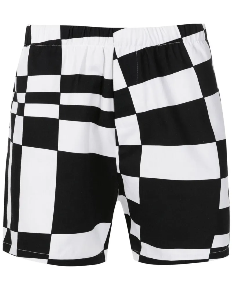 Amir Slama Shorts mit grafischem Print - Schwarz Schwarz