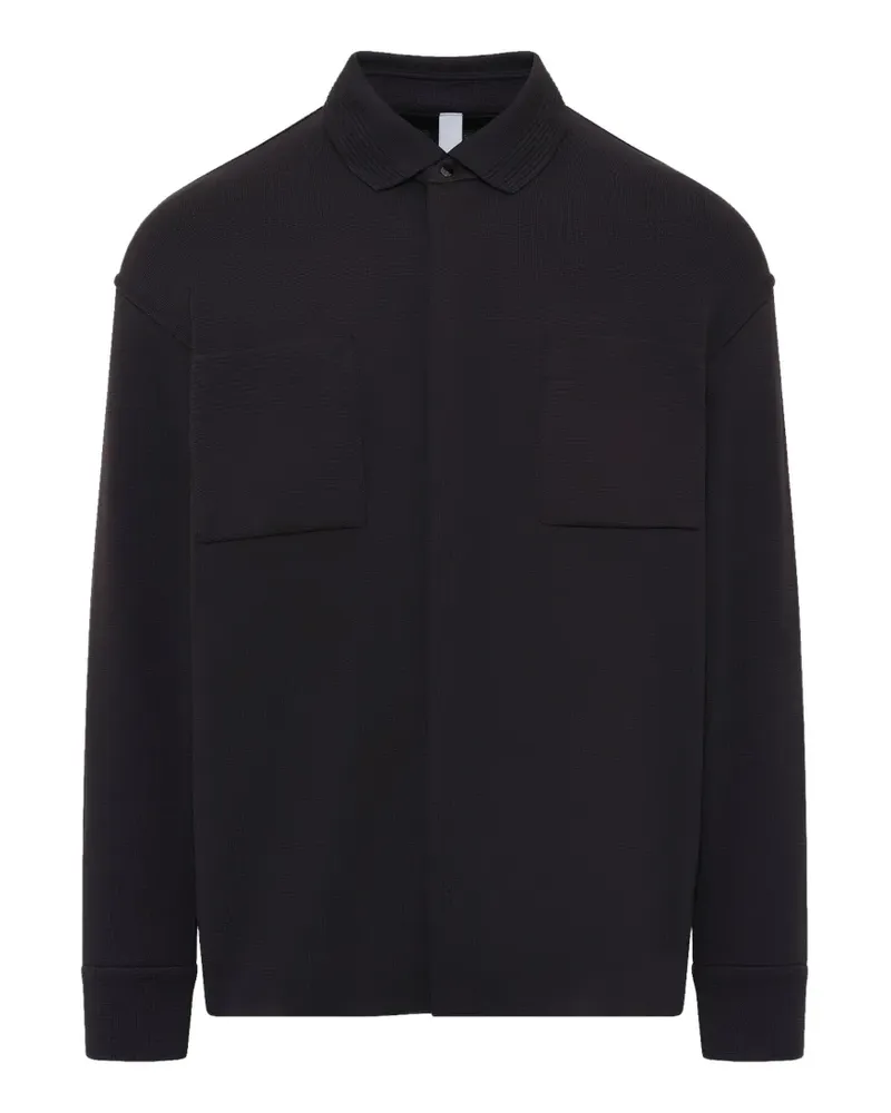 CFCL concealed-placket long-sleeve shirt - Schwarz Schwarz