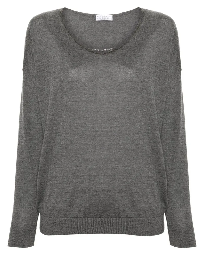 Brunello Cucinelli Pullover mit Monili-Detail - Grau Grau