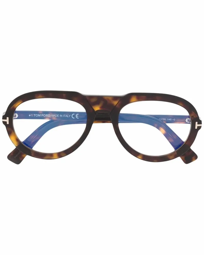 Tom Ford Pilotenbrille in Schildpattoptik - Braun Braun